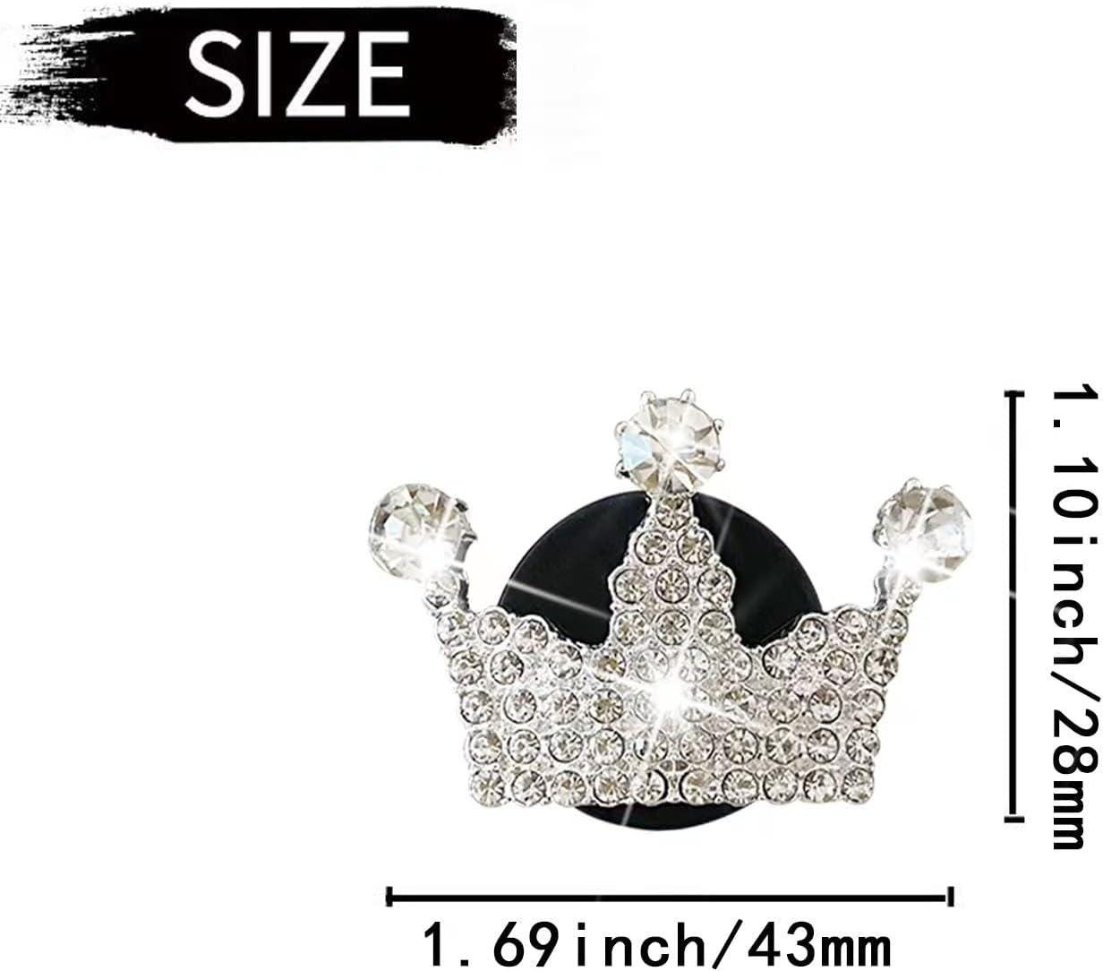 4 Pcs Bling Crown Car Air Fresheners – Luxury Vent Clips, Sparkling Diffuser, Aromatherapy Car Decor, Stylish Gift for Women