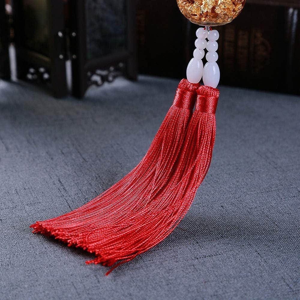 Chinese Gourd Car Pendant – Feng Shui Rearview Mirror Hanging Ornament, Lucky Auto Decor for Wealth, Safety & Prosperity