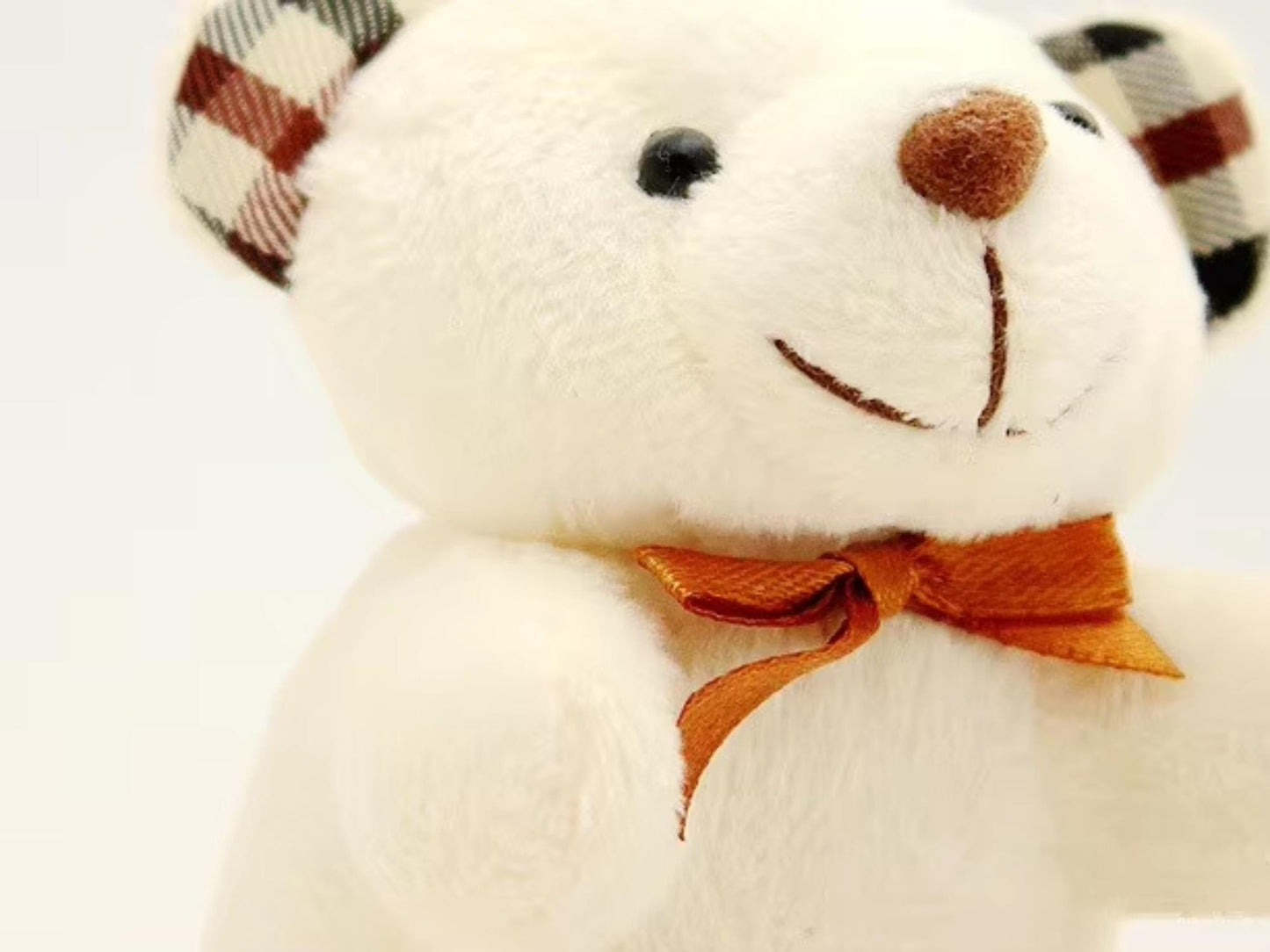 Cute Bear Plush Keychain | Mini Stuffed Animal Keyring | Soft 10CM Teddy Bag Pendant | Kawaii Hanging Keychain for Phone, Purse & Backpack